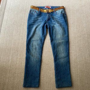 Apollo Jeans Gold Metallic Sequins Skinny Straight 14